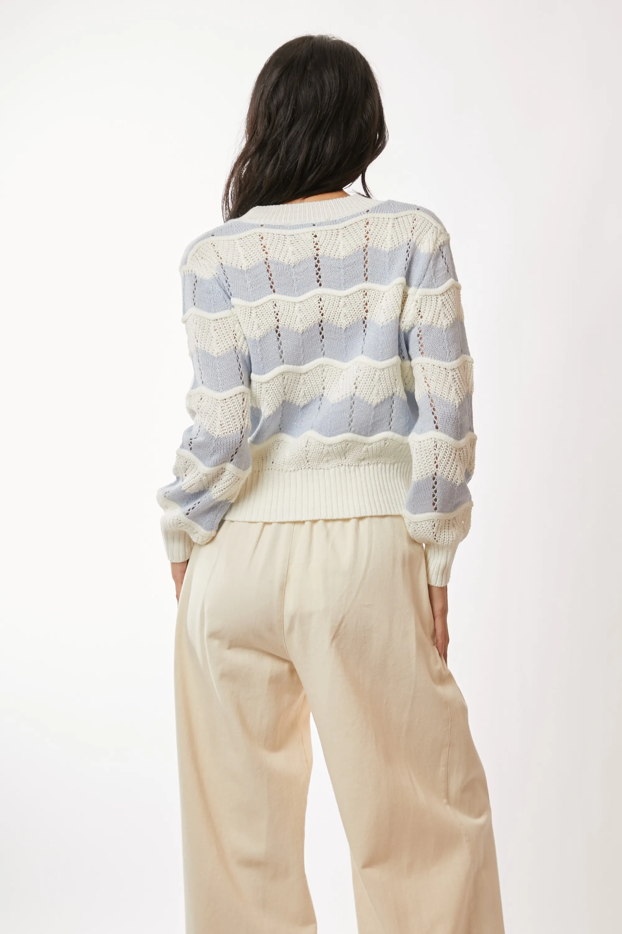 Davi & Dani Button Up Front V Neckline Cardigan Sweater