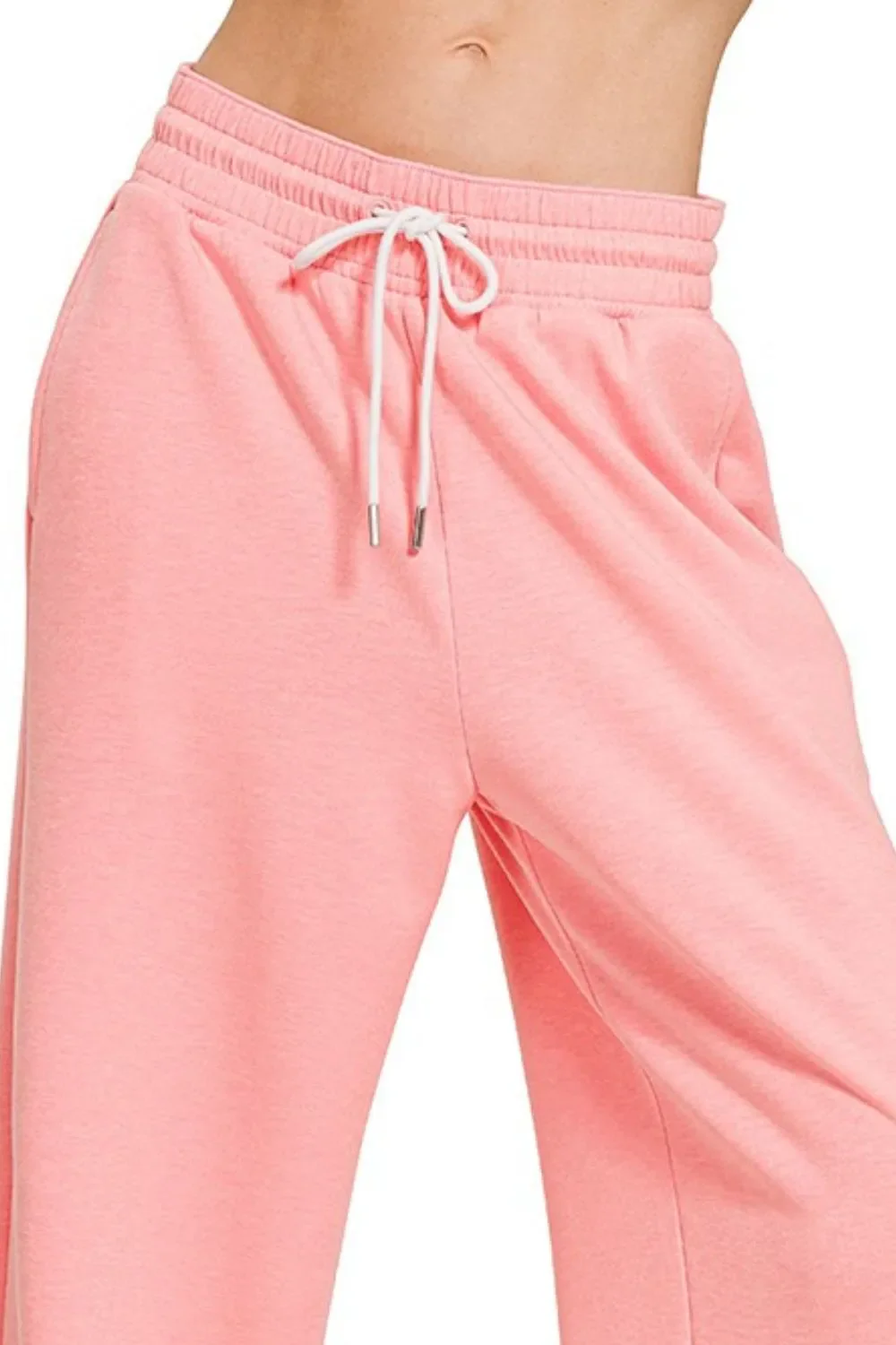 Zenana Scuba Drawstring Pants