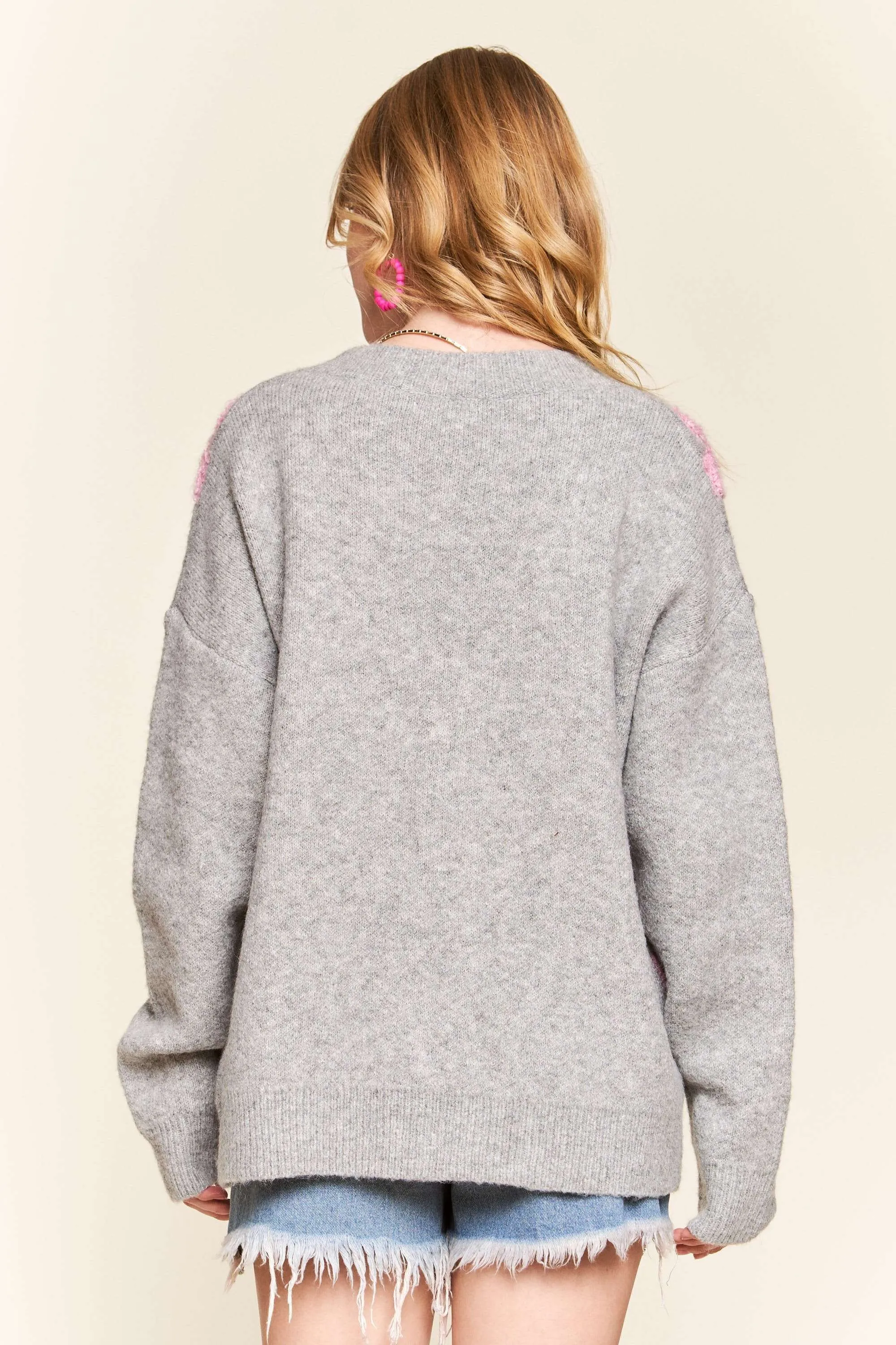 ADORA Button Down Heart Sweater Cardigan