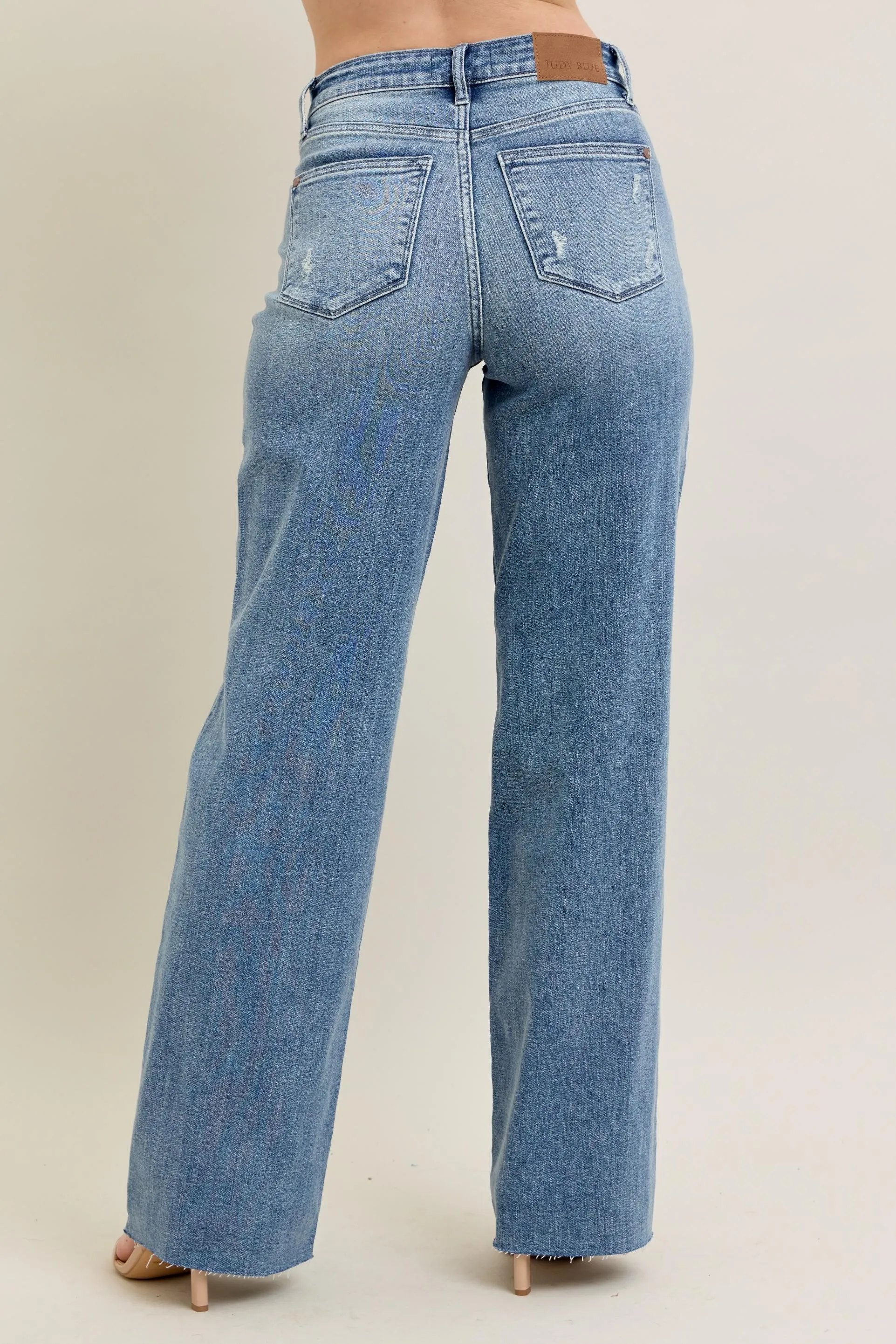 Judy Blue Full Size V - Front Baggy Jeans Plus Size