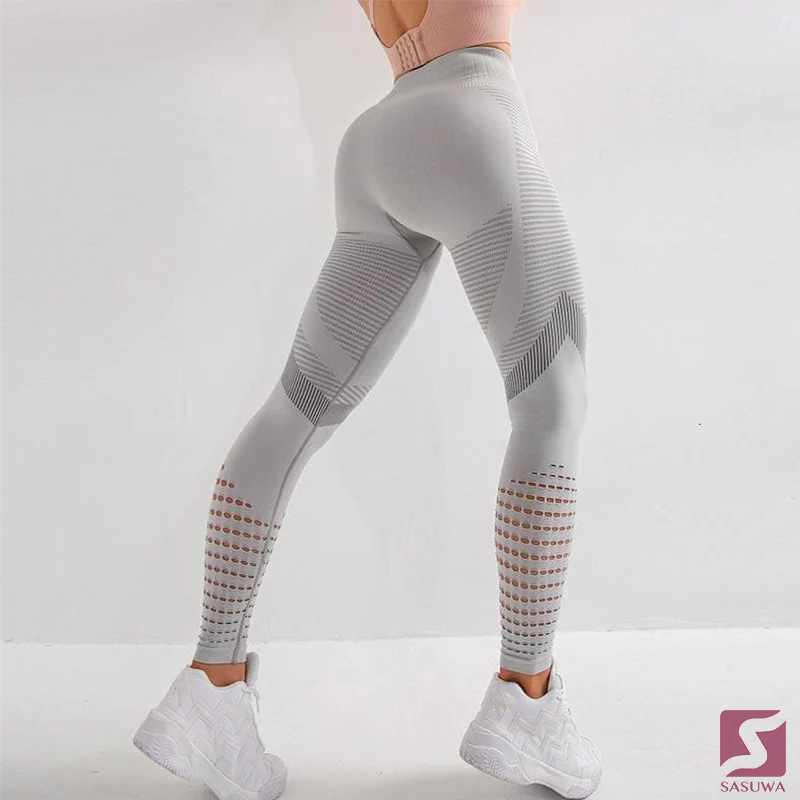 Sasuwa Female Breathable Mesh High Waist Leggings
