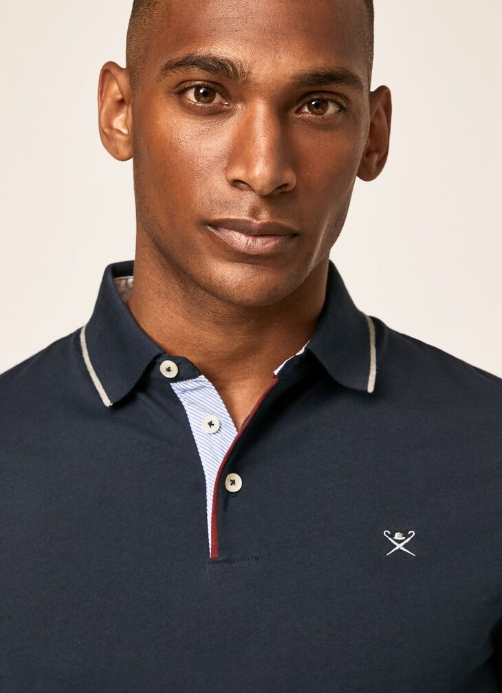 Tipped collar polo shirt