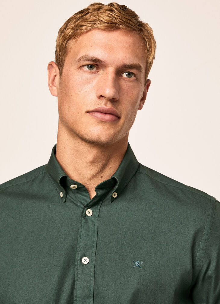 Garment dyed Oxford shirt