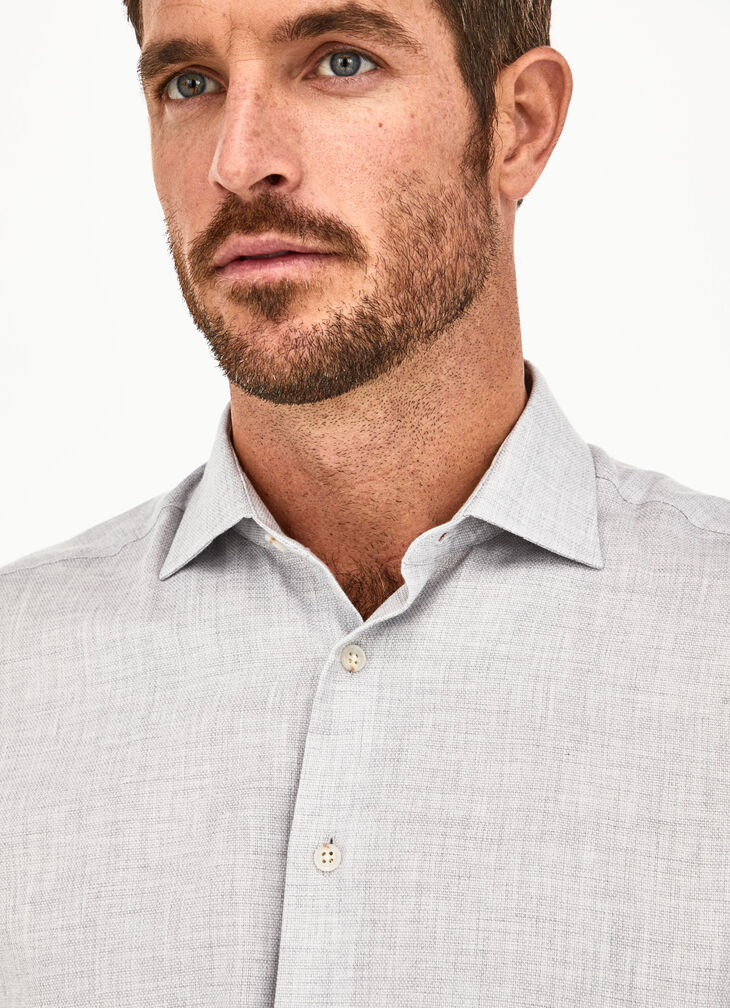 Melange cotton shirt