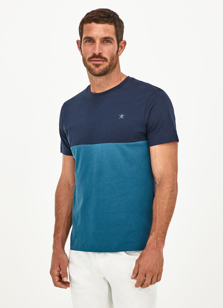 Panelled cotton t-Shirt