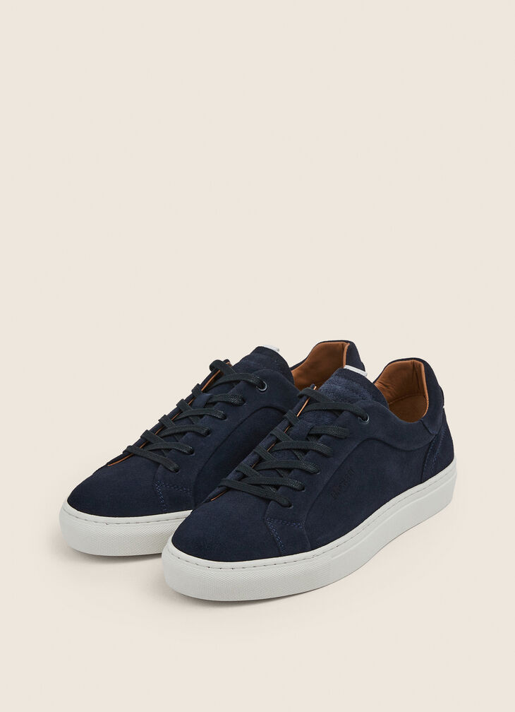 Leather cupsole trainers