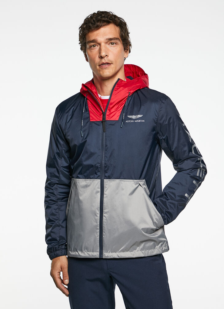 Colour block windbreaker