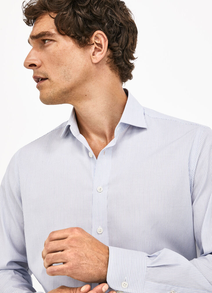 Bi-colour stripe shirt
