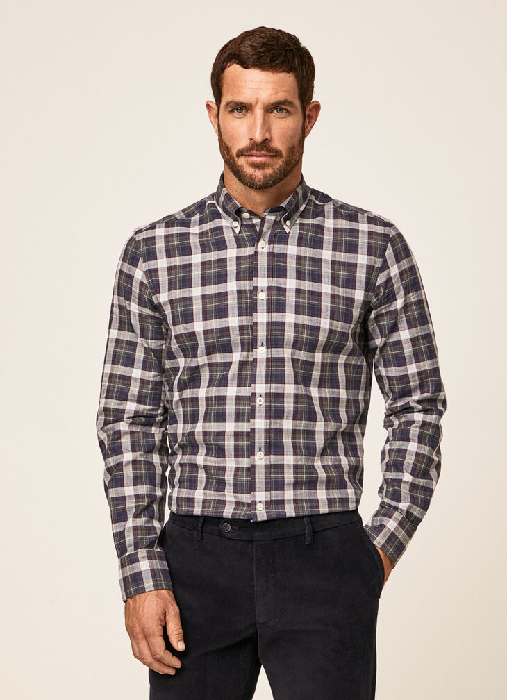 Texture plaid shirt