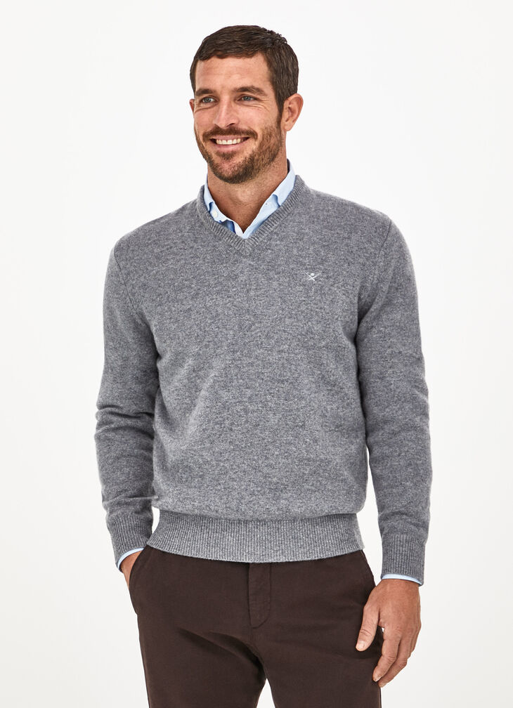 Lambswool V-neck jumper
