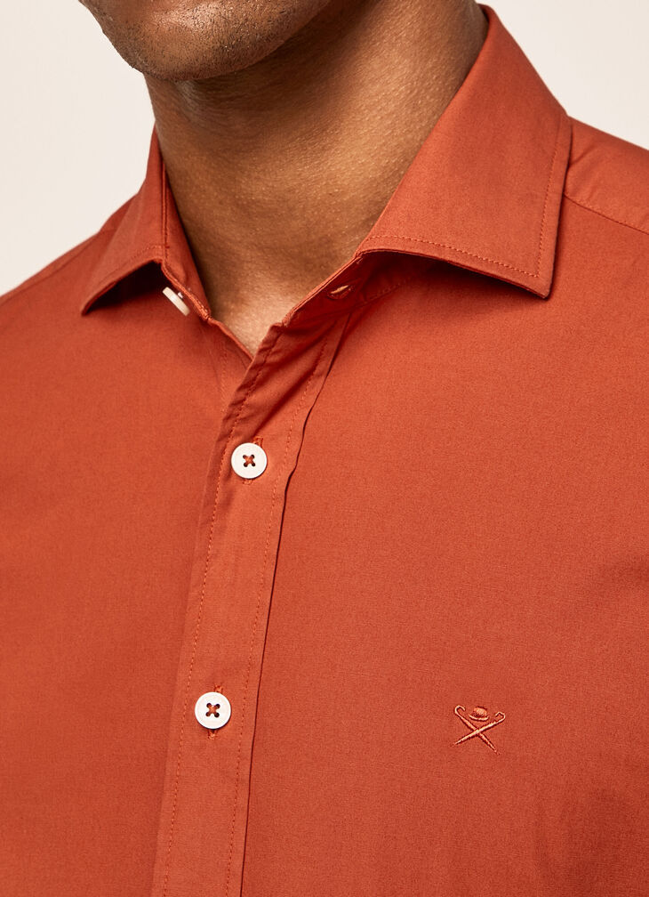 Garment dyed poplin shirt