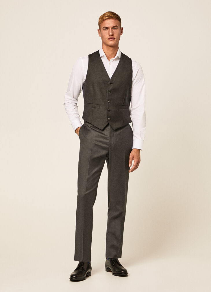 Plain wool waistcoat