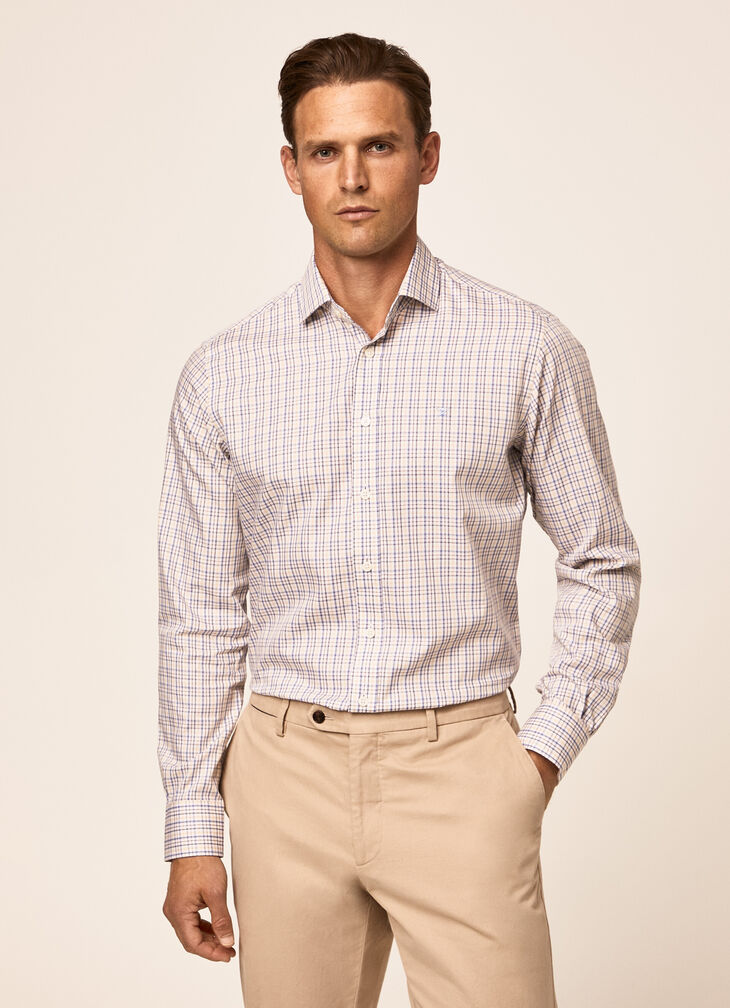 Tattersall check print shirt