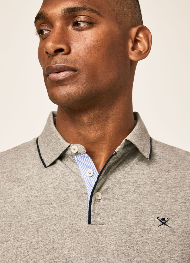 Tipped collar polo shirt