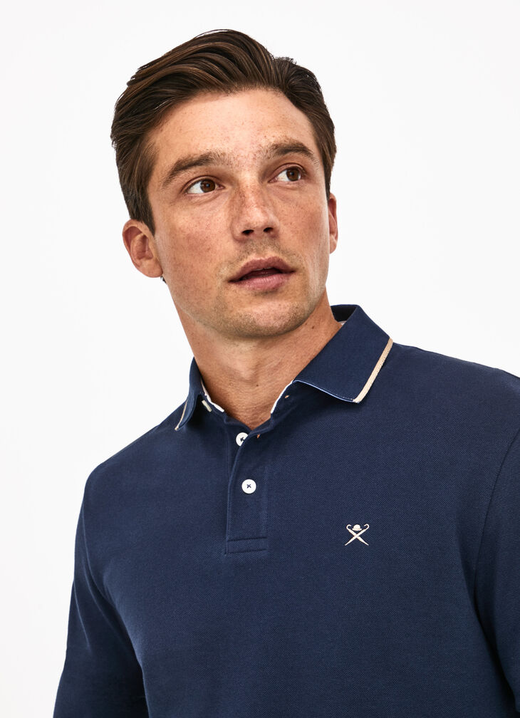 Long sleeve polo shirt