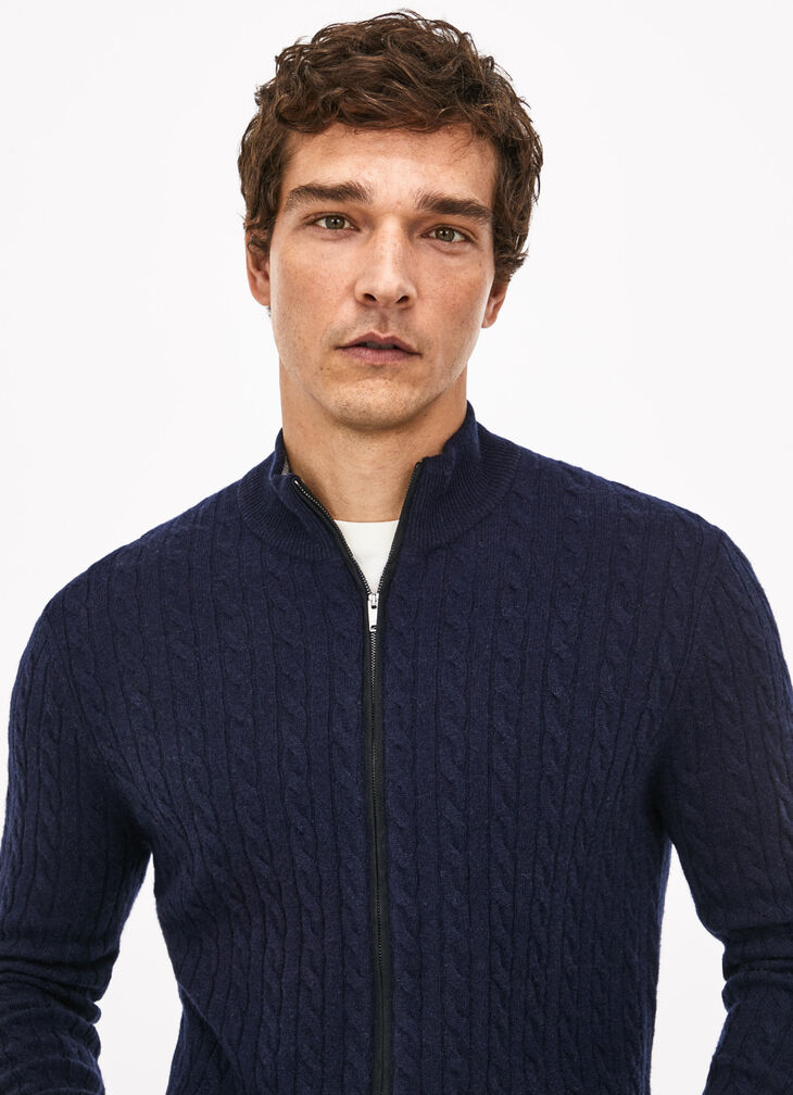 Cable knit cardigan