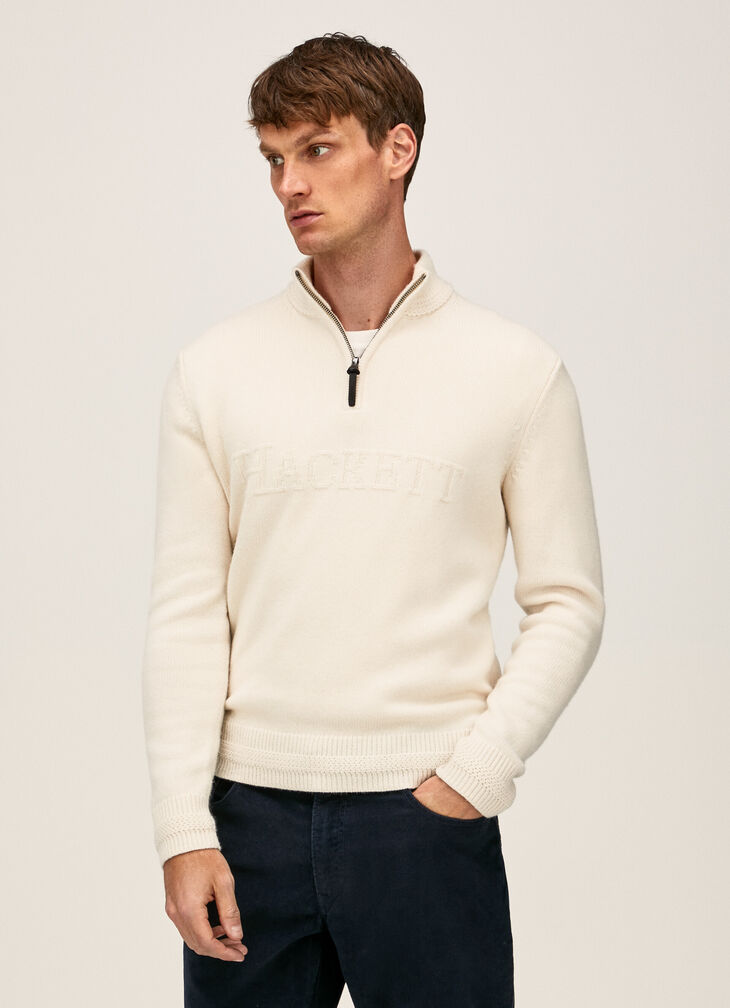 Hackett half-zip jumper