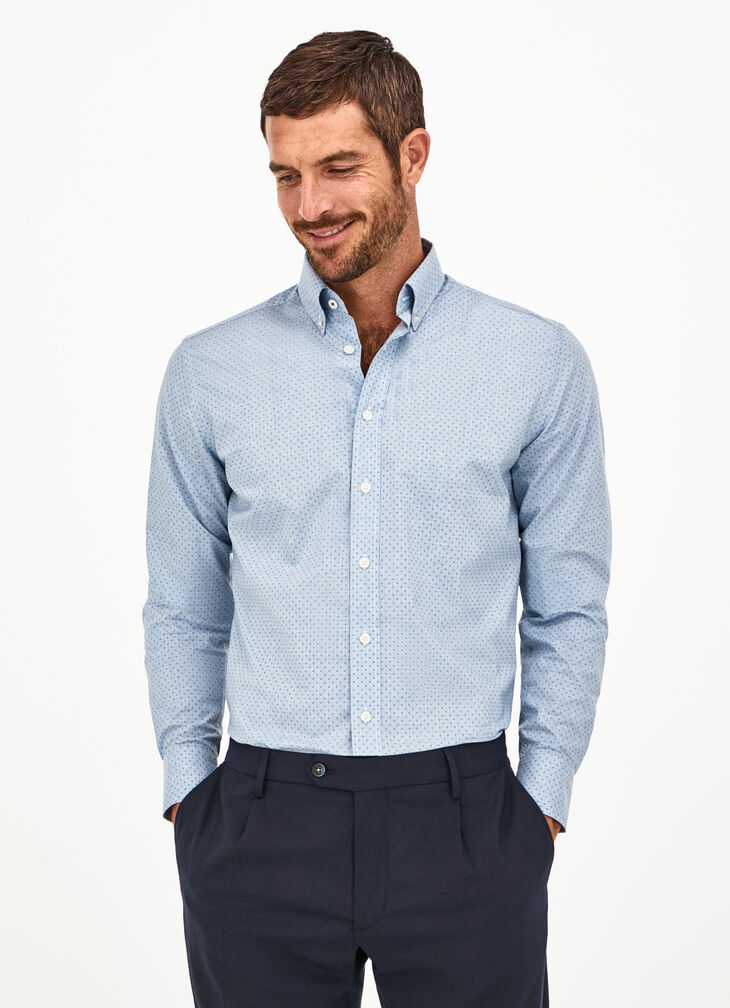 Melange cotton shirt