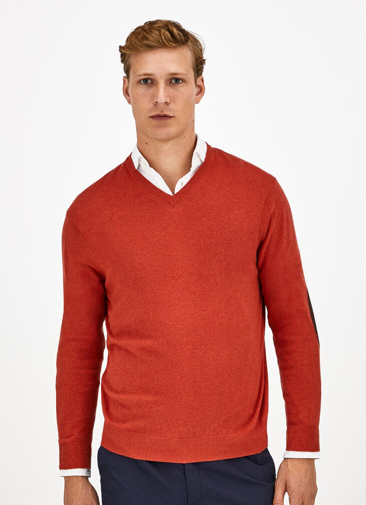 Wool blend V-neck jumper