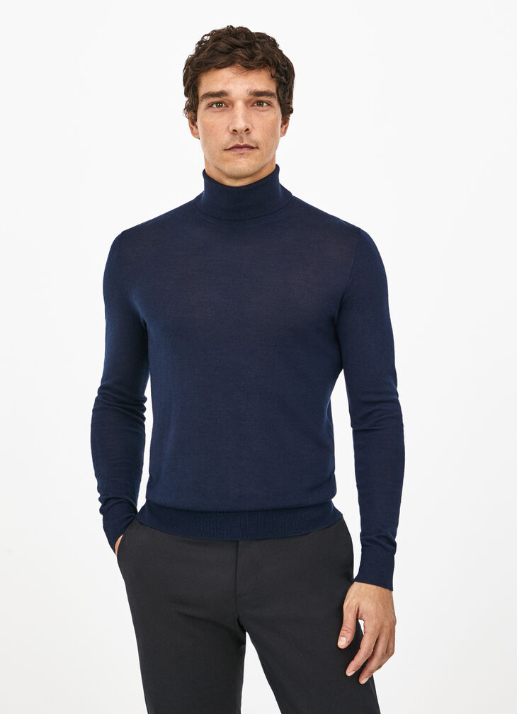 Roll neck merino jumper