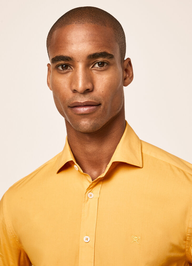Garment dyed poplin shirt