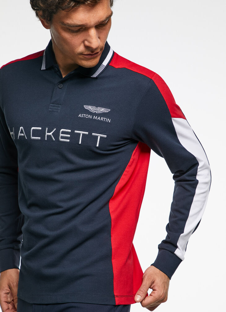 Motor inspired polo shirt