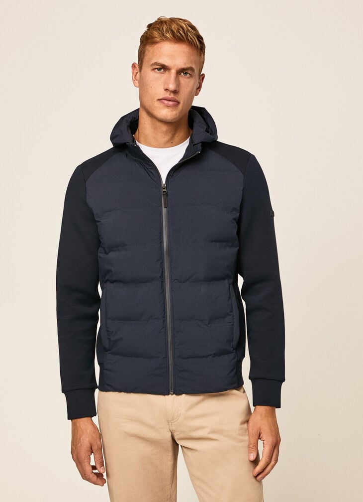 Padded hybrid fleece jacket