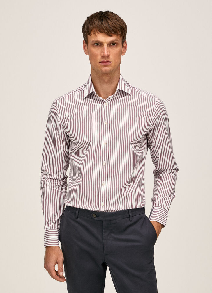 Bi-colour stripe shirt