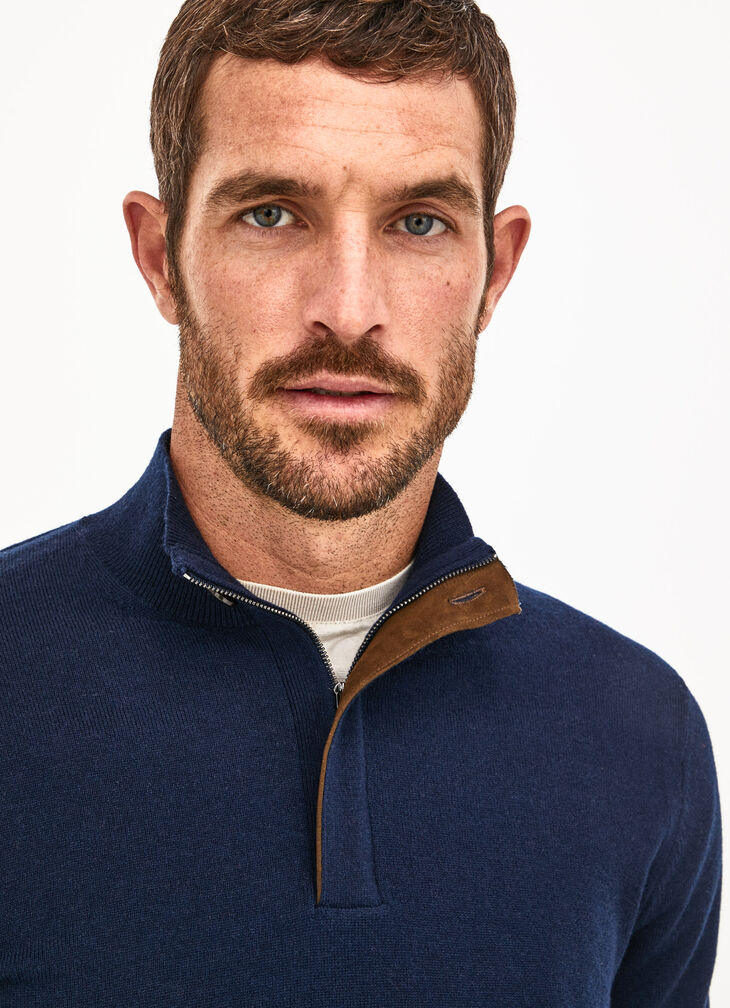 Half-zip knitted jumper