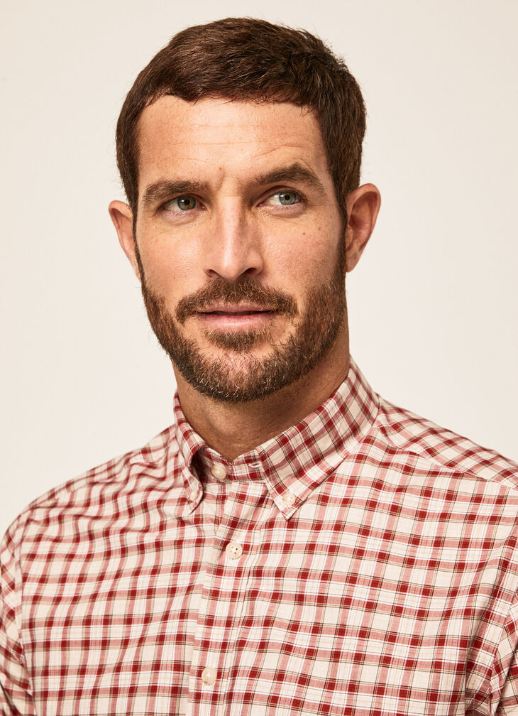 Checked poplin shirt