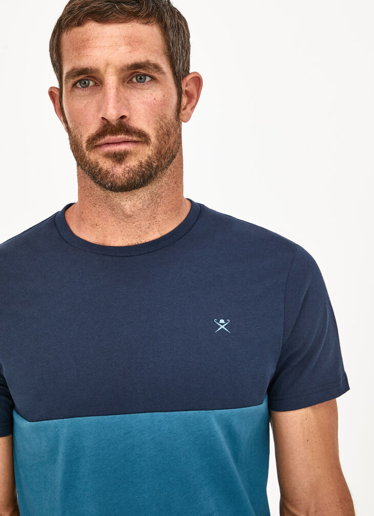 Panelled cotton t-Shirt