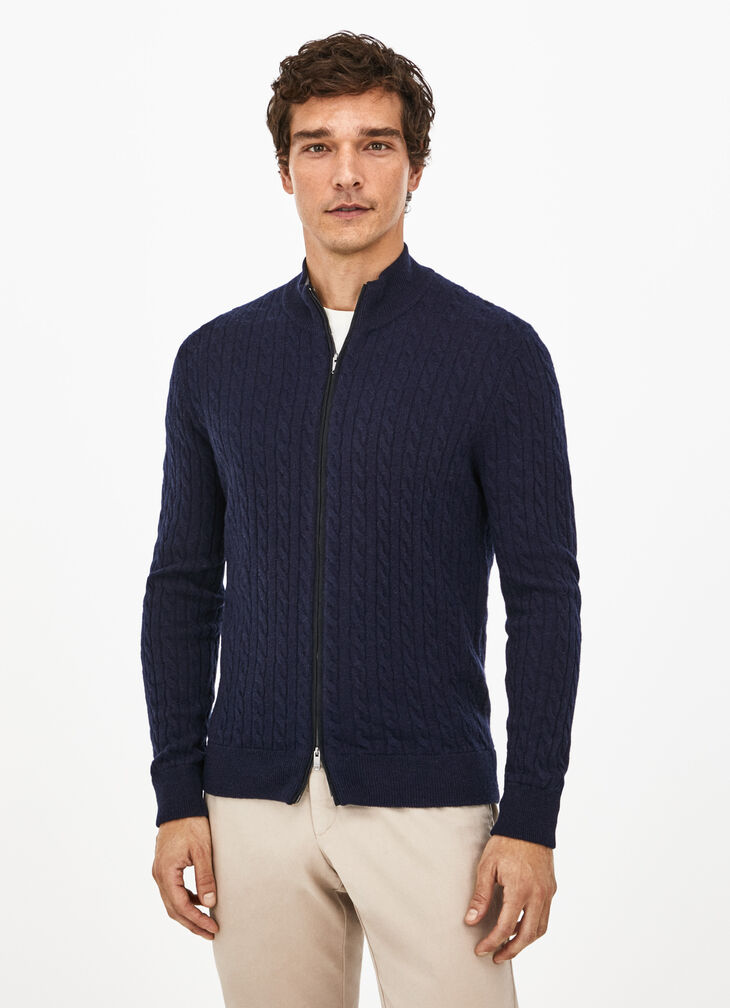 Cable knit cardigan