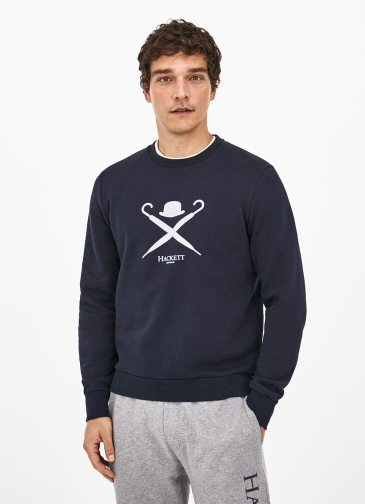 Crew neck cotton sweatshirt