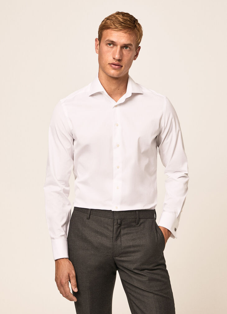 Stretch cotton shirt
