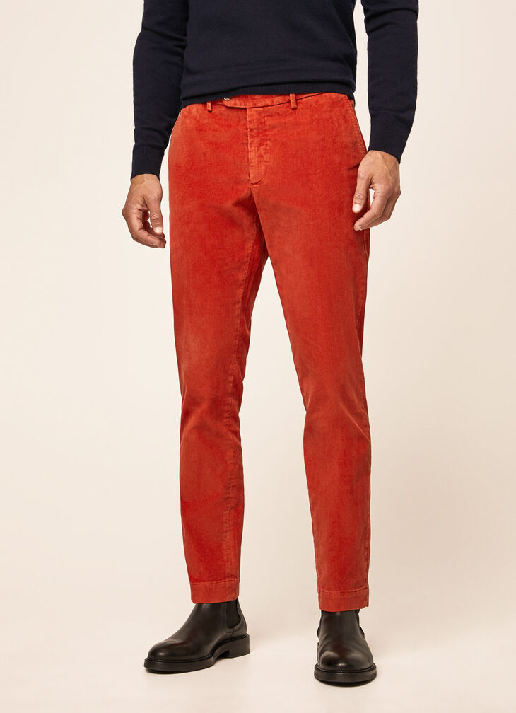 Corduroy chino trousers