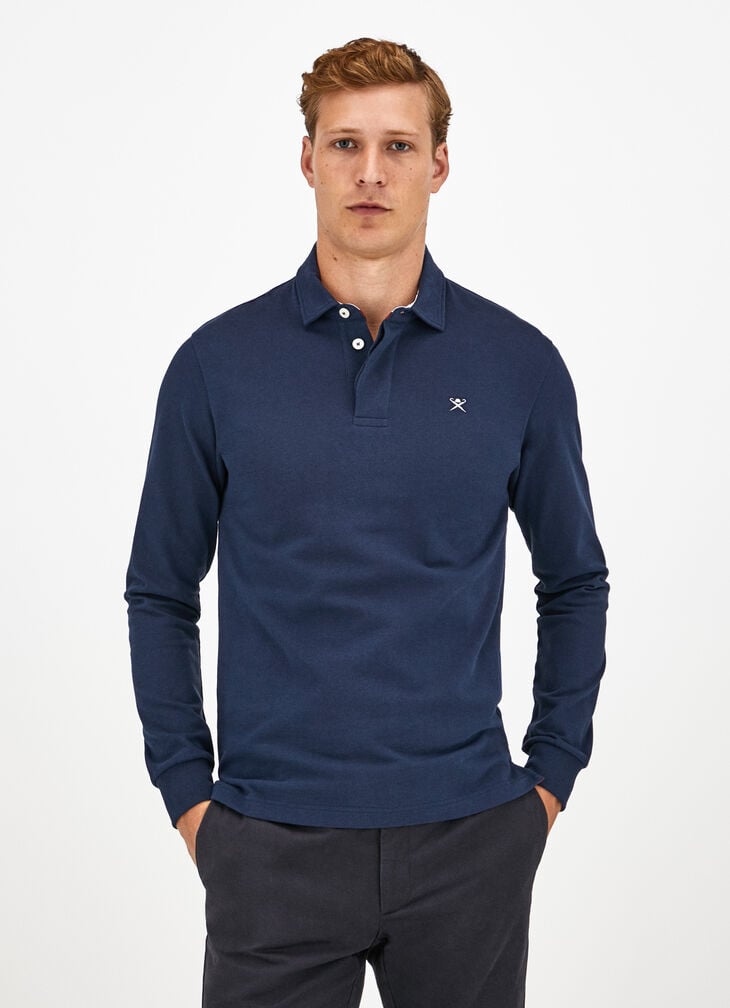 Long sleeve rugby polo shirt