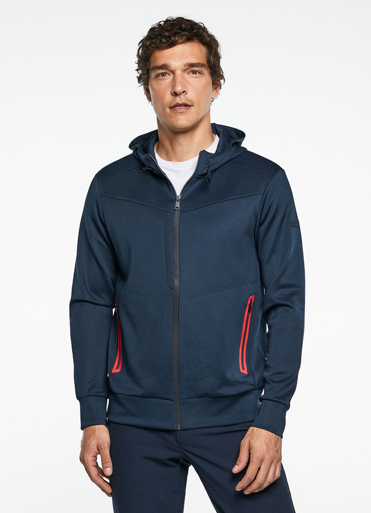 Zipped sweatshirt with hood