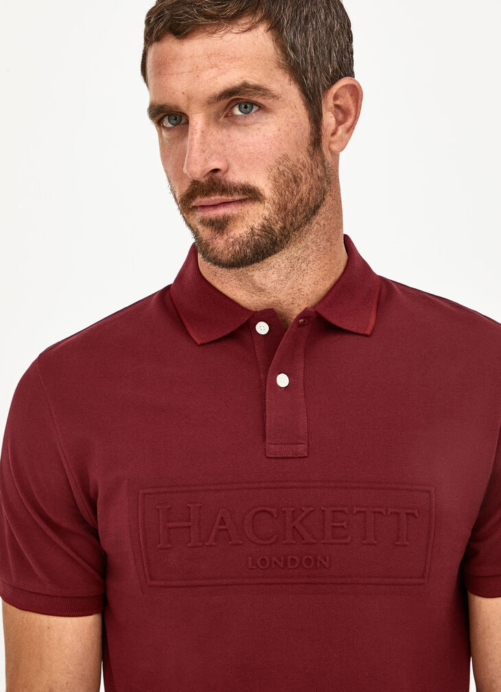 Embossed logo polo shirt