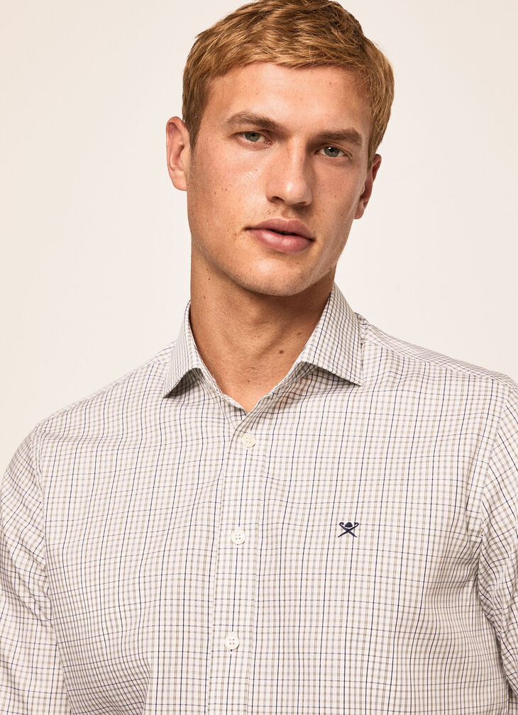 Tattersall check print shirt