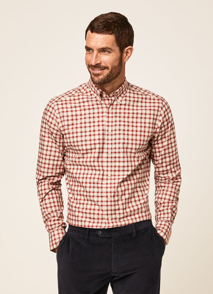 Checked poplin shirt