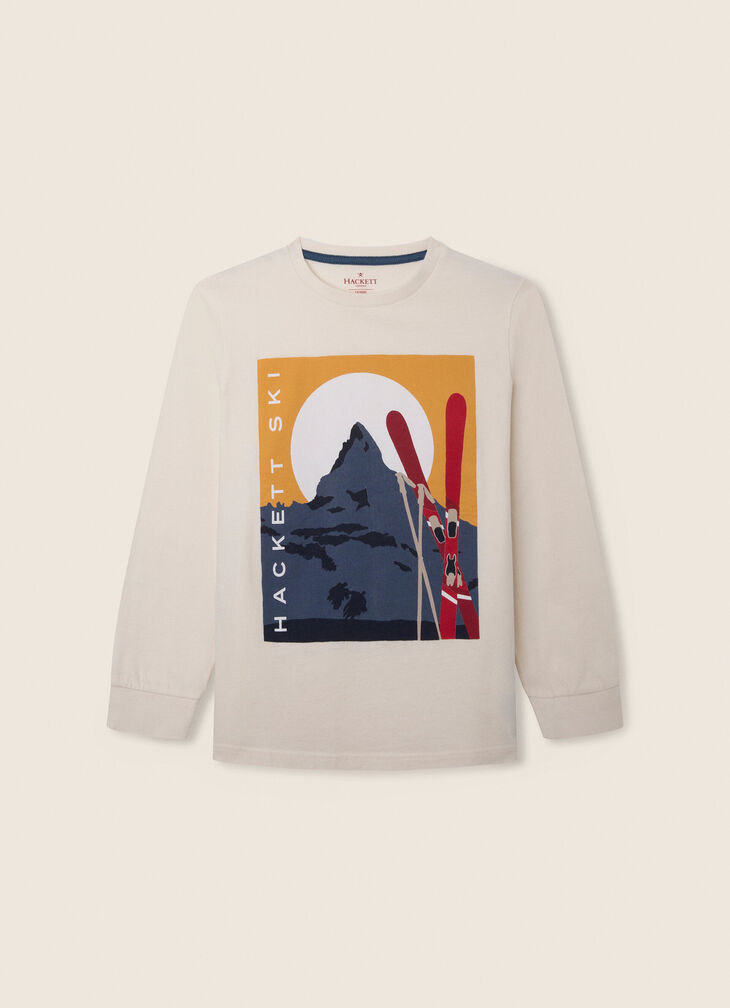 Printed cotton jersey t-shirt