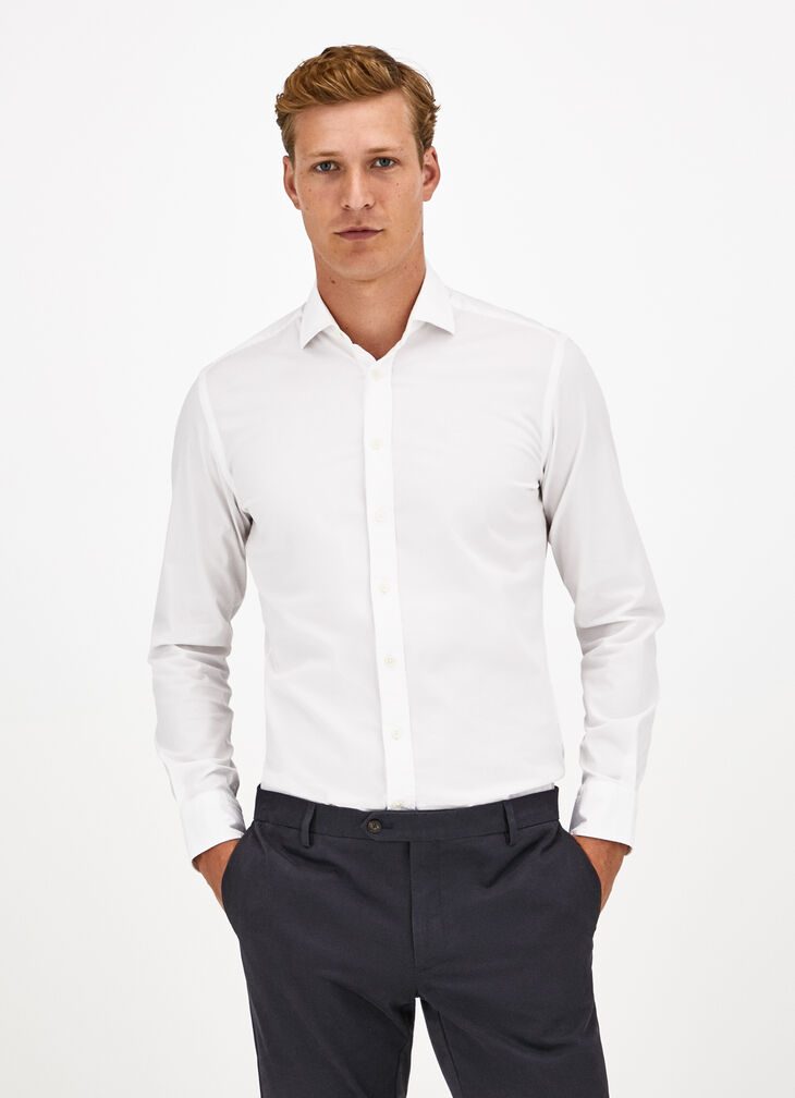 Garment dyed poplin shirt
