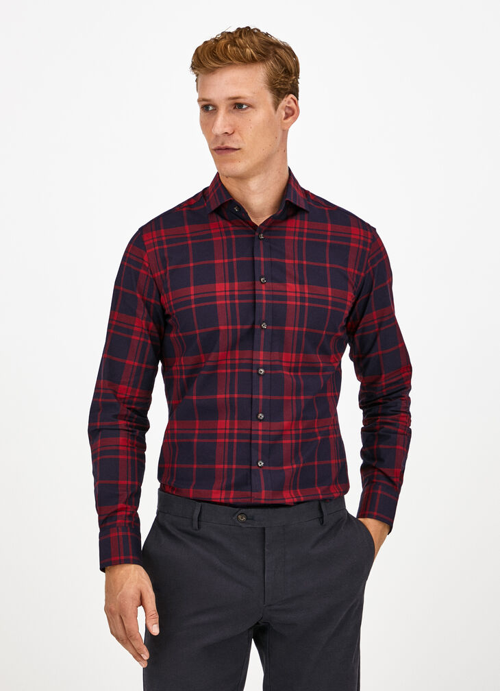 Texture plaid shirt