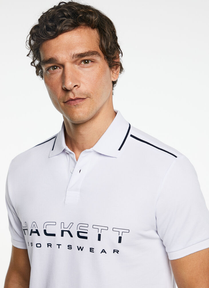 Motor inspired polo shirt