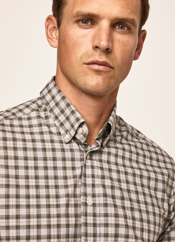 Checked poplin shirt
