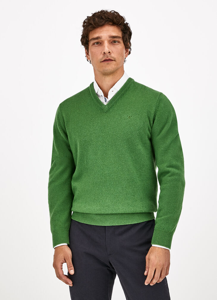Lambswool V-neck jumper