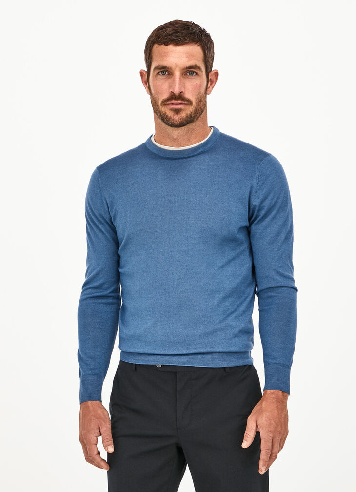 Merino wool silk jumper