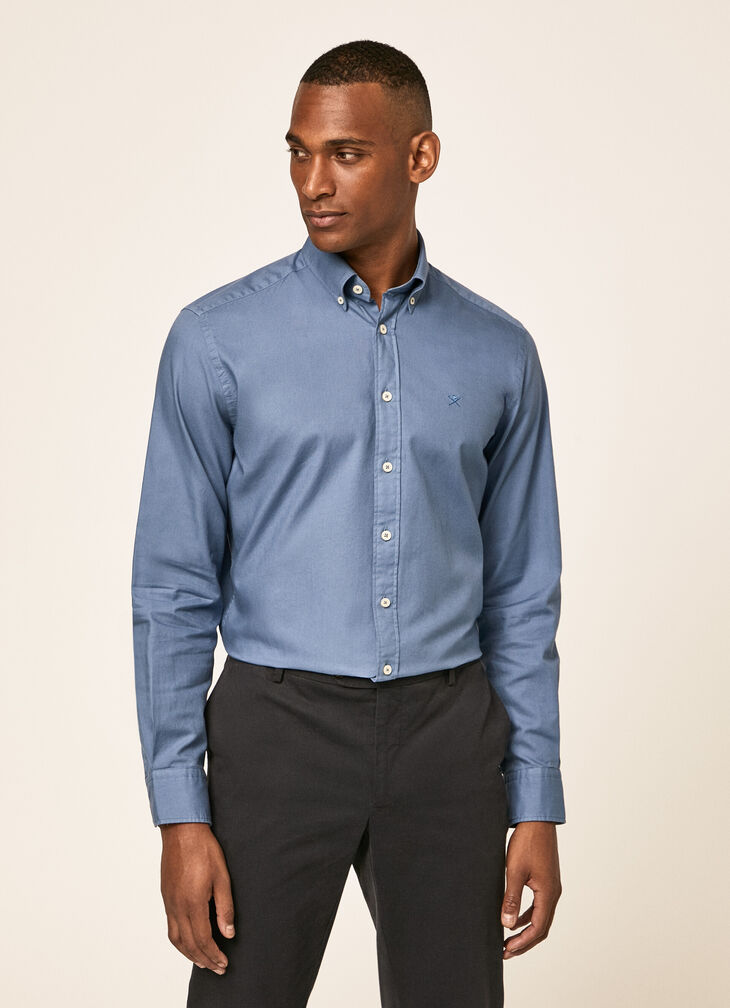 Garment dyed Oxford shirt