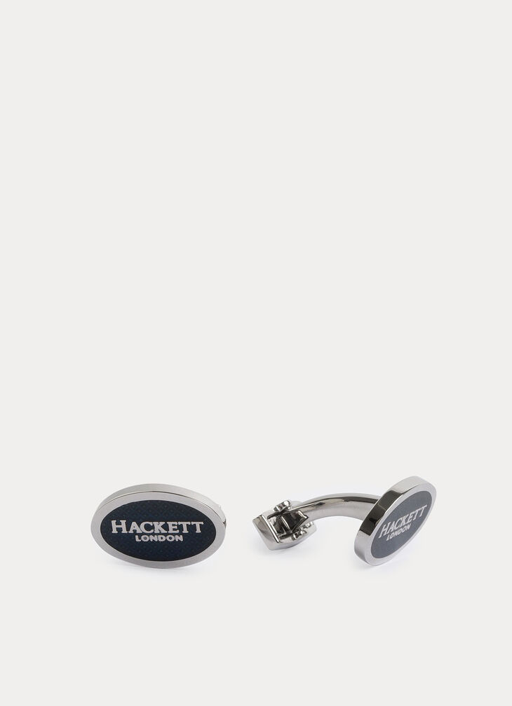 Oval-shaped cufflinks