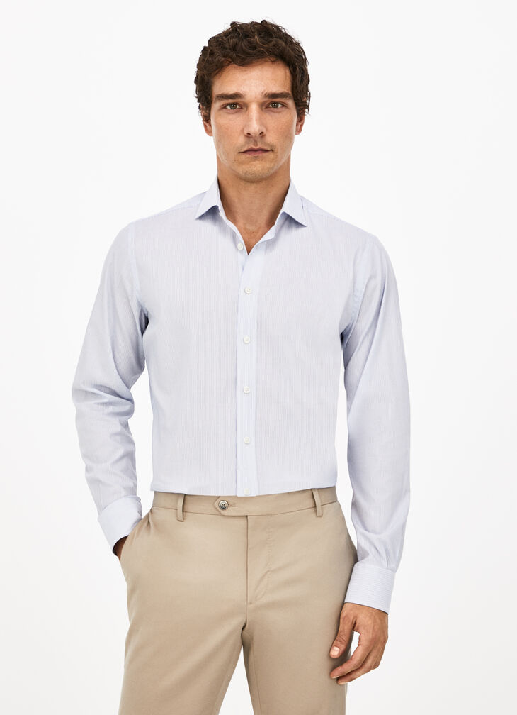 Bi-colour stripe shirt